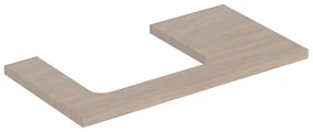 Blat pentru lavoar Geberit One cu decupaj in stanga stejar bej 90 cm