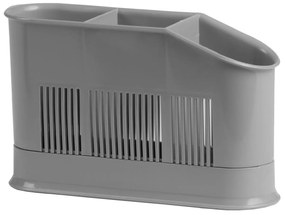 Scurgator tacamuri, 3 compartimente, gri, Asca