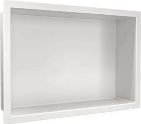 Raft incastrat dreptunghiular Balneo Wall-Box One cu rama 30x20x10 cm alb mat