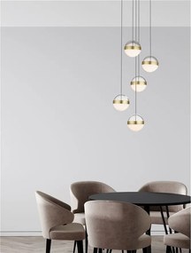 Lustra cu 5 Pendule LED stil modern ALAZ