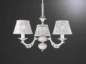 Candelabru 3 brate design italian din alama cu metal alb 9630