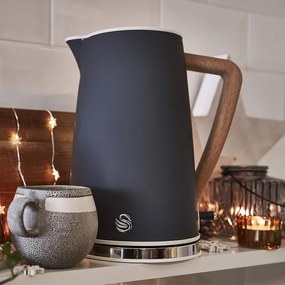 Resigilat: Cana electrica Swan SK14610GRYN, 3000W, 1.7L, Otel inoxidabil, Filtru lavabil, Gri