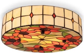 BRILAGI - Tiffany plafonieră din vitralii SUNFLOWER 2xE27/60W/230V Ø 40 cm