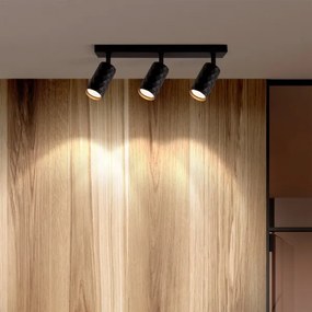 Brilagi - Spot aplicat SELE DIAMANT 3xGU10/30W/230V negru