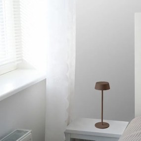 Lampă LED de birou, exterior, reglabilă, tactilă, reîncărcabilă, 2W, IP54, maro