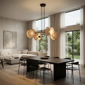 Lustră pe cablu MOTIF 4xE14/10W/230V bej