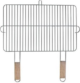 Gratar metalic MasterGrill MG255, 2 manere lemn, Dimensiuni 54 х 34 cm, Inox/Maro