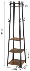 Cuier haine Vintage maro rustic