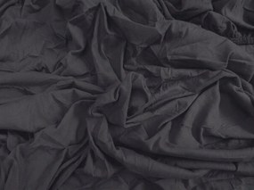 Cearsaf Jersey cu lycra antracit 90 x 200 cm