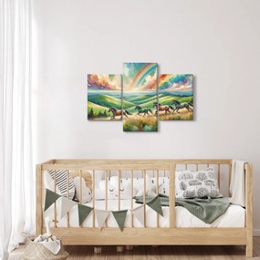 Tablou – Cai galopând prin peisaj (90x60 cm)