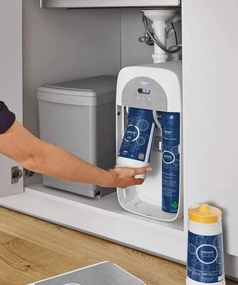 Grohe Blue Home Ondus Baterie de bucatarie cu sistem de filtrare, racire si acidulare, pipa C, cupru mat (brushed warm sunset)