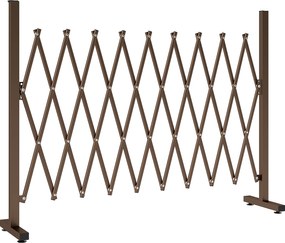 Outsunny Trellis Extensibil Freestanding Gard Mobil Pliabil, Panou Ecran Grădină Aluminiu, 250x103,5cm, Cafea Închis | Aosom Romania