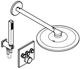 GROHE 34875000 - Sistem de duș PRECISION SMARTCONTROL 310 mm, crom lucios