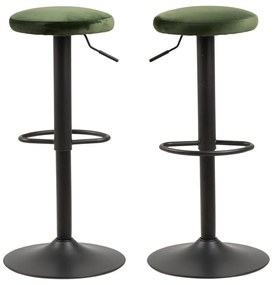 Scaun tip bar cu tapițerie verde Actona Finch