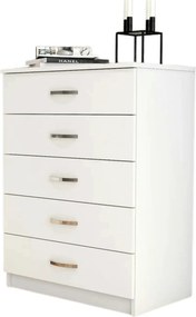 Comoda 616TNM1507, alb, PAL melaminat, 72x45x98 cm