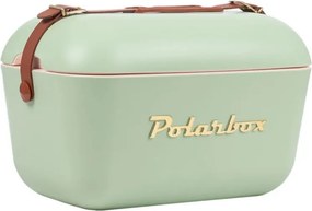Geanta frigorifica Polarbox Gold, 20 litri, Polistiren AIRPOP, 5-15°C pana la 24 h, Verde/Auriu