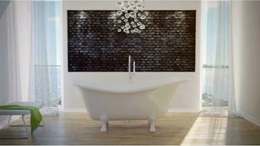 Cada freestanding retro Besco Otylia 160x77 cm picioare albe