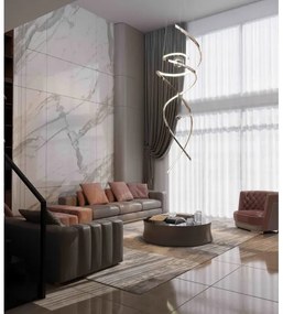 Lustră LED dimabilă pe cablu MAXLIGHT P0482D RITZ LED/100W/230V d. 60 cm CRI 90 crom lucios