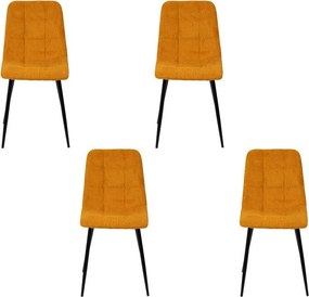 Set - 4 scaune de dining AVENBERG ARDEN - Galben