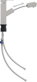 vidaXL Robinet chiuvetă de baie retractabil, argintiu, 157x172 mm