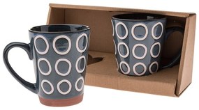 Căni albastru-închis 2 buc. din ceramică 380 ml – Dakls
