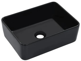 Chiuveta de baie, negru, 40 x 30 x 13 cm, ceramica Negru