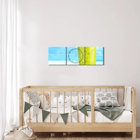 Tablou - smoothie kiwi (cu ceas) (90x30 cm)