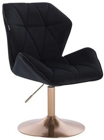 HR212N Scaun Negru cu Bază Aurie