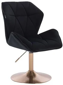 HR212N Scaun Negru cu Bază Aurie