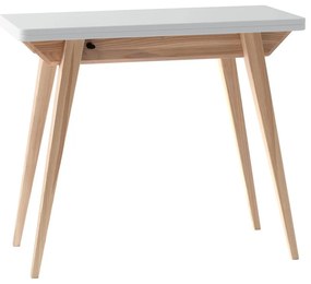 Masă consolă în culoare naturală cu blat alb 45x90 cm Envelope - Ragaba