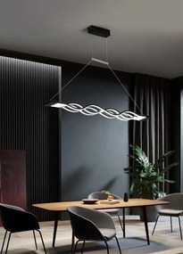 Lustră LED cu Telecomandă, 160W, Acril, Negru