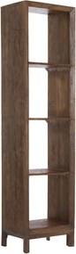 Bibliotecă în culoare naturală din lemn masiv de mango 48x190 cm Sondrio – Light &amp; Living
