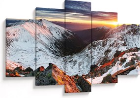 Tablou - Panoramă montană de iarnă (150x105 cm)