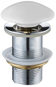 Mexen dop click-clack rotund, Alb ceramic mat - 79910-01