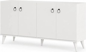 Comoda 616TNM1601, alb, PAL melaminat, 180x45x79 cm