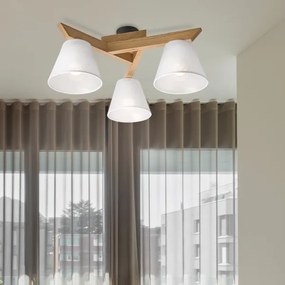 Lustră aplicată Brilagi ANTHONY 3xE14/40W/230V stejar/alb