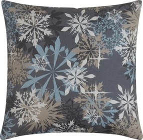 Husa pentru perna din microfibra SNOWFLAKE 45x45 cm, albastru-gri