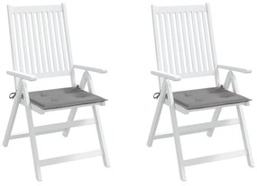 Perne pentru scaun de gradina, 2 buc., gri, 50 x 50 x 3 cm 2, Gri, 50 x 50 x 3 cm