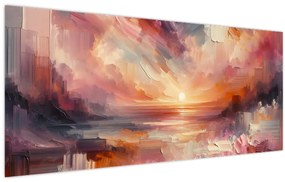 Tablou - Răsărit pictat (120x50 cm)