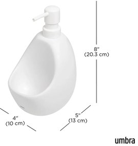 Dozator de săpun lichid alb din ceramică 590 ml Joey – Umbra
