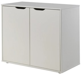 Dulap cu 2 uși din colecția Pino, din MDF lăcuit alb, cu raft interior – Vipack