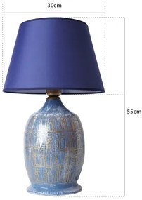 Lampă de masă RAMZES 1xE27/40W/230V, albastră