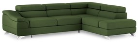 Coltar extensibil Onyx, colt pe partea dreapta cu tapiterie din tesatura structurala, verde