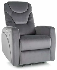 Scaun reclinabil Kronos Velvet, gri