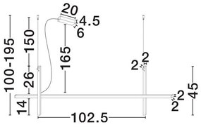 Lustra LED suspendata stil minimalist LOOMA negru