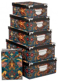 Set 6 cutii depozitare Amazonia, carton, 48x33.5x16 cm