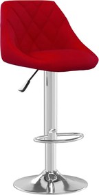 vidaXL Scaun de bar, roșu vin, catifea