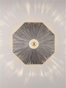 Aplica de perete cu design texturat ELVIO gri 45cm
