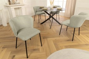 Set 2 scaune stil retro LYON catifea raiata menta