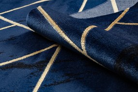 Exclusiv EMERALD covor 1012 glamour, stilat, geometric albastru inchis / aur